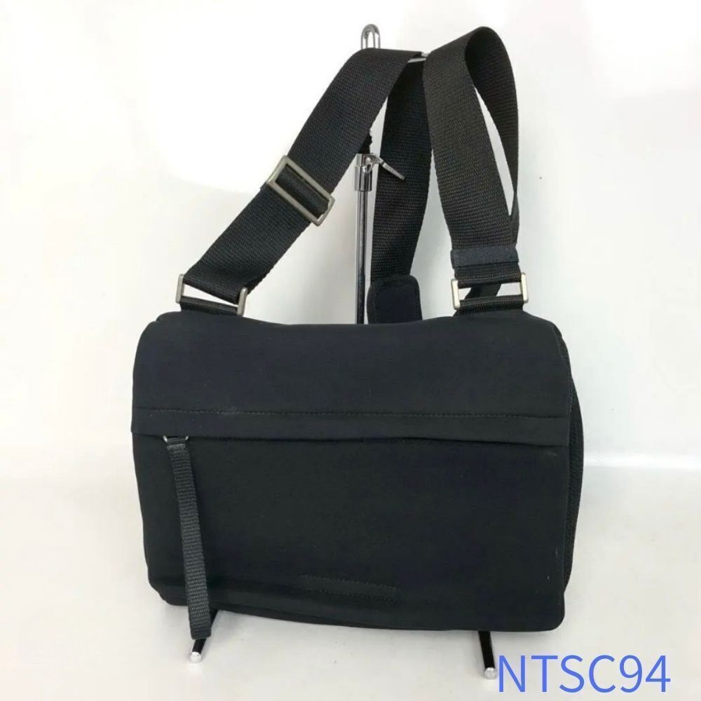 PRADA SPORT Neoprene Shoulder Bag Black Crossbody Sacoche